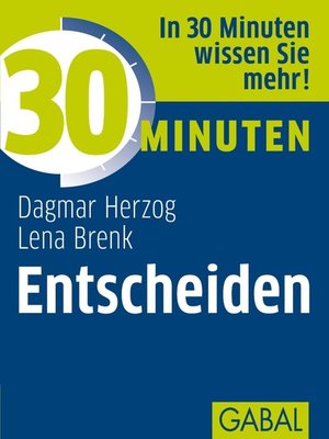 cover image of 30 Minuten Entscheiden